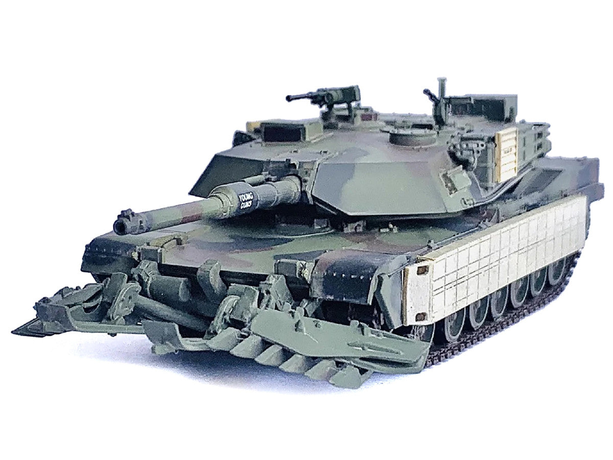 United States M1A1 AIM TUSK (Tank Urban Survival Kit) with Mine Plow (Travel Mode) "United States Marine Corps 8th Tank Battalion II MED Iraq" (2003) Green Camouflage "NEO Dragon Armor" Series 1/72 Plastic Model by Dragon Models-1