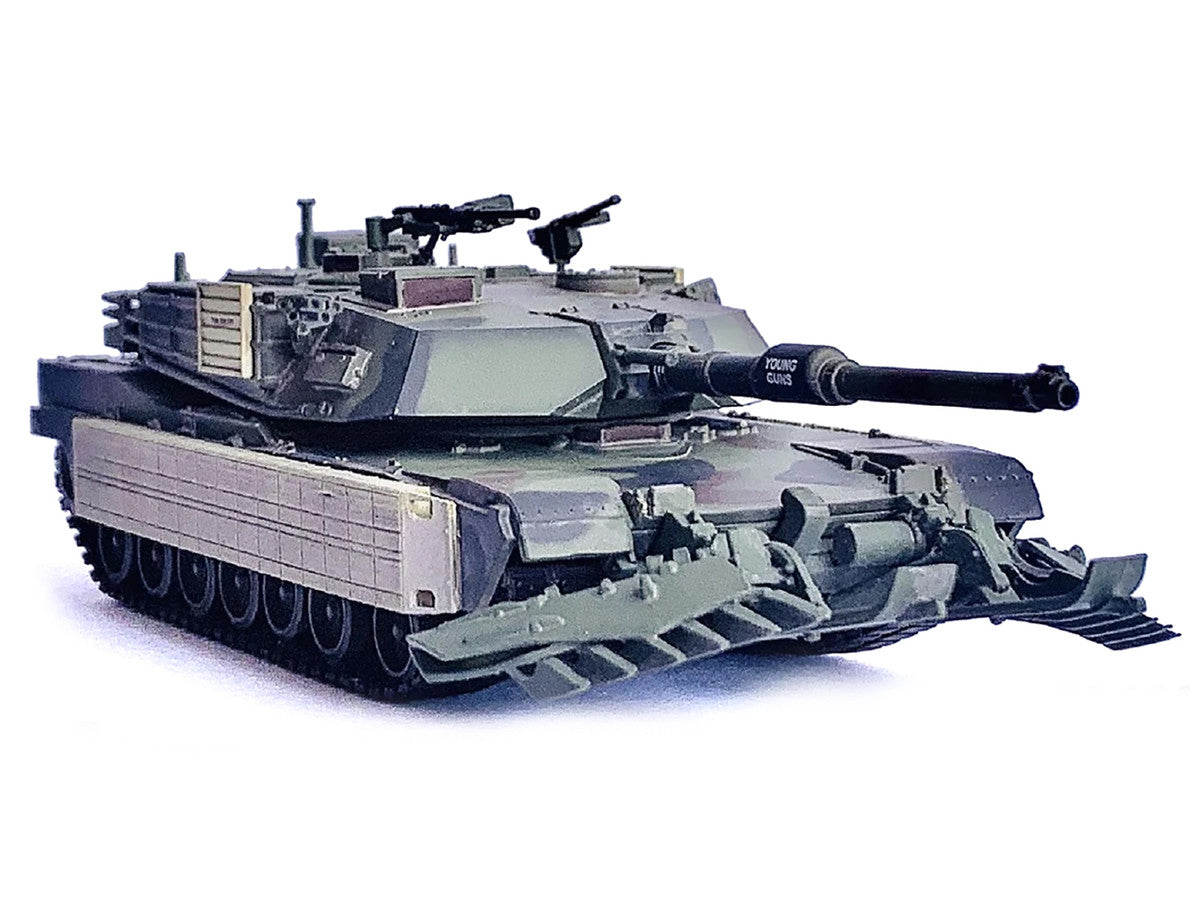 United States M1A1 AIM TUSK (Tank Urban Survival Kit) with Mine Plow (Travel Mode) "United States Marine Corps 8th Tank Battalion II MED Iraq" (2003) Green Camouflage "NEO Dragon Armor" Series 1/72 Plastic Model by Dragon Models-0