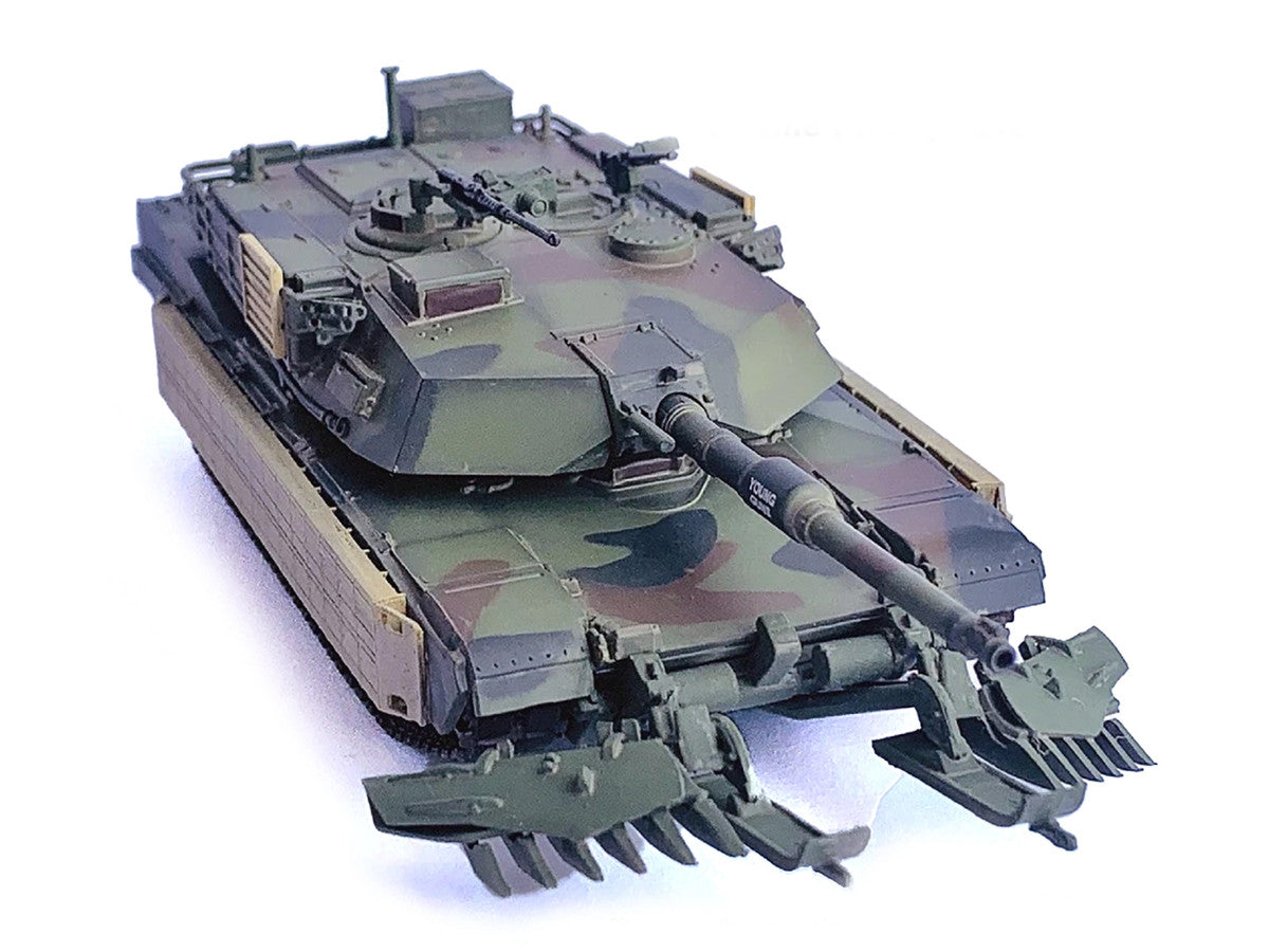 United States M1A1 AIM TUSK (Tank Urban Survival Kit) with Mine Plow (Travel Mode) "United States Marine Corps 8th Tank Battalion II MED Iraq" (2003) Green Camouflage "NEO Dragon Armor" Series 1/72 Plastic Model by Dragon Models-2