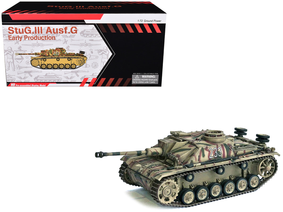 Germany StuG III Ausf. G "Early Production" Tank "#233 Pz.Abt. 103 3.Pz.Gren. Div. Rome" (1943) "NEO Dragon Armor" Series 1/72 Plastic Model by Dragon Models-0