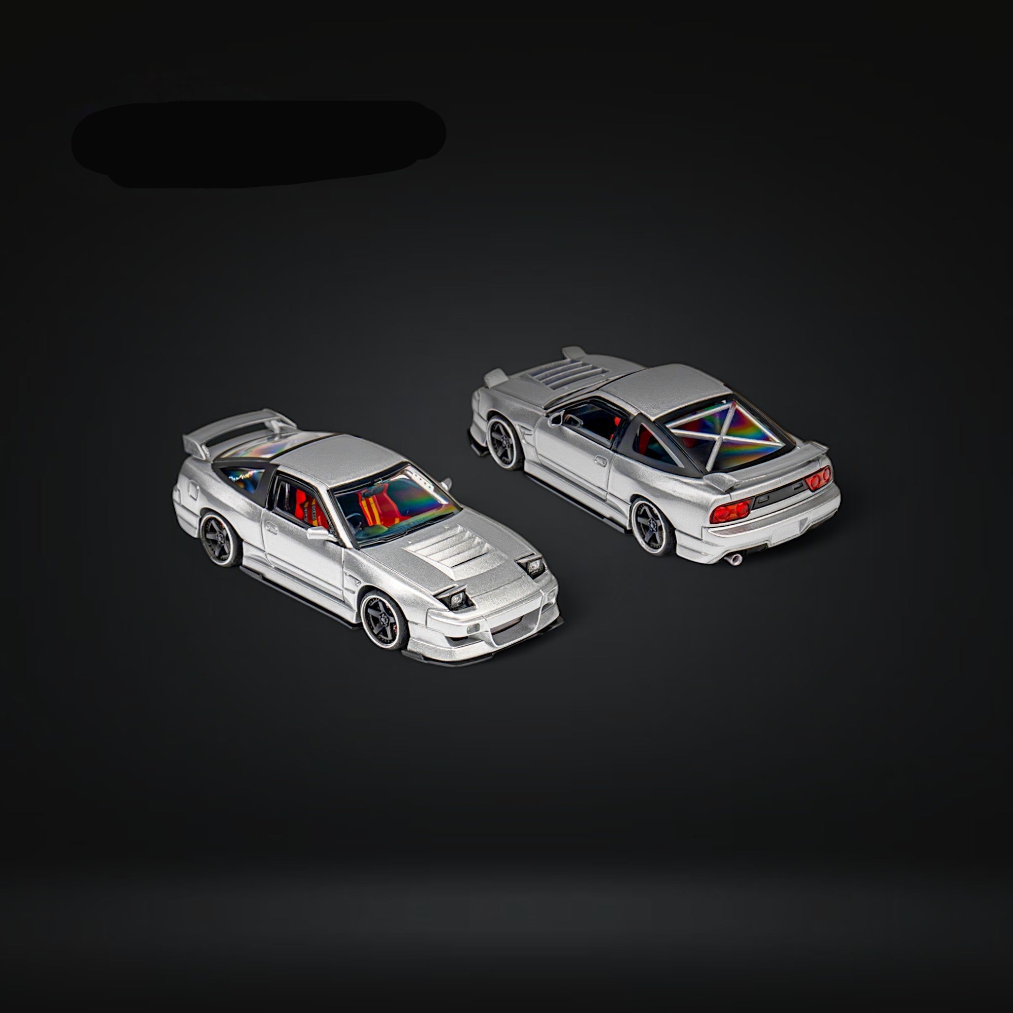 Nissan Custom 180SX Miyabi 180SX Metallic Silver 1:64 by MicroTurbo 2