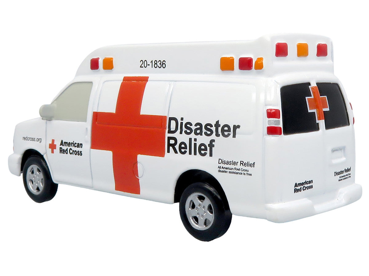 Ambulance "American Red Cross: Disaster Relief Unit" White with Graphics 1/64 Diecast Model by Iconic Replicas 3