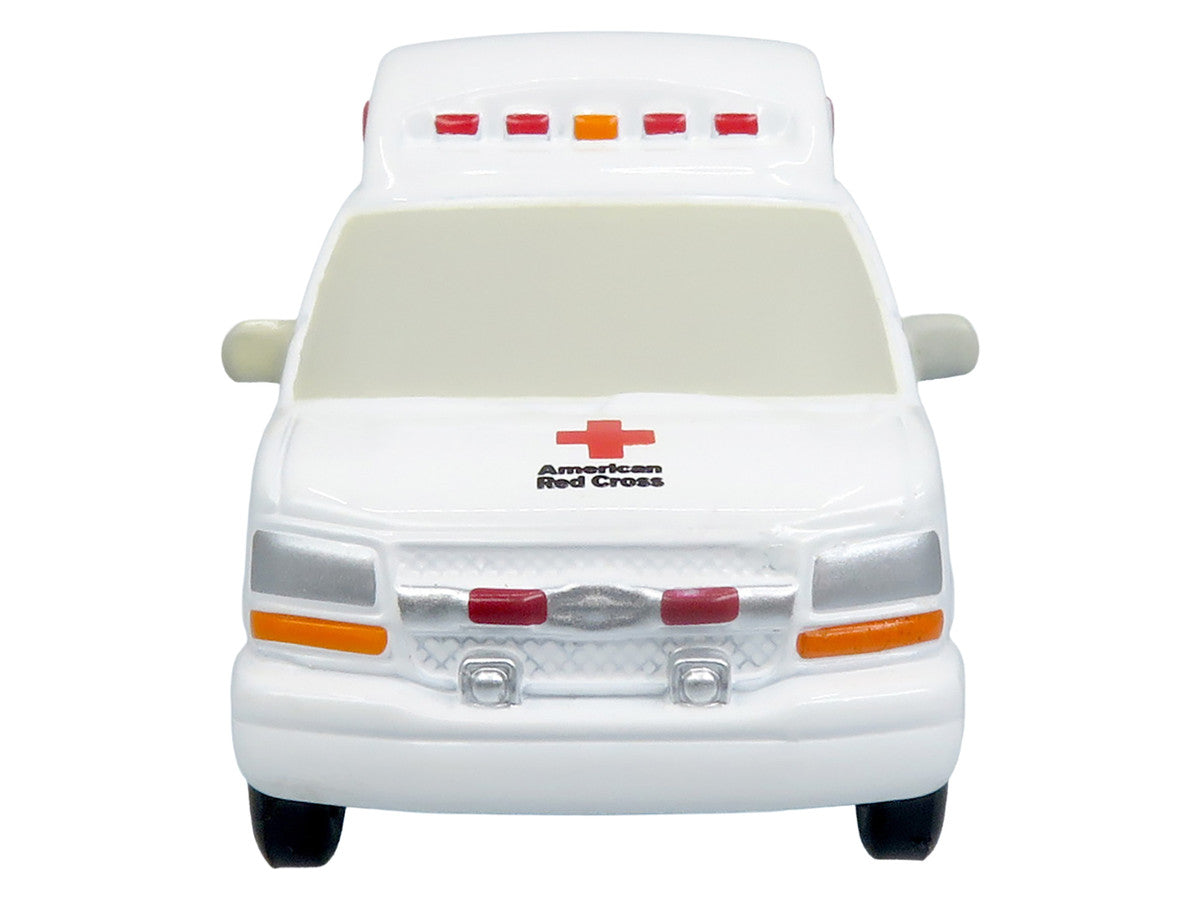 Ambulance "American Red Cross: Disaster Relief Unit" White with Graphics 1/64 Diecast Model by Iconic Replicas