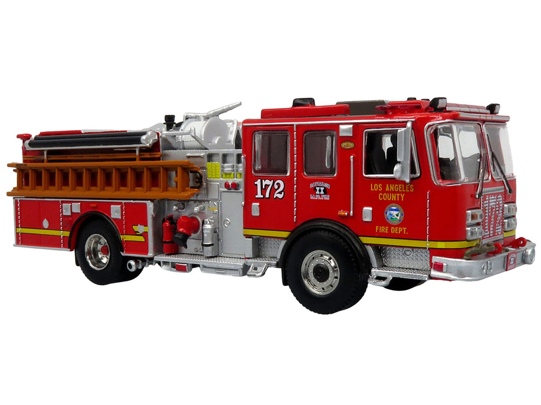 KME Predator Fire Engine #172 "Los Angeles County Fire Department" Red "5 Alarm" Series Limited Edition to 750 pieces Worldwide 1/64 Diecast Model by Iconic Replicas-2