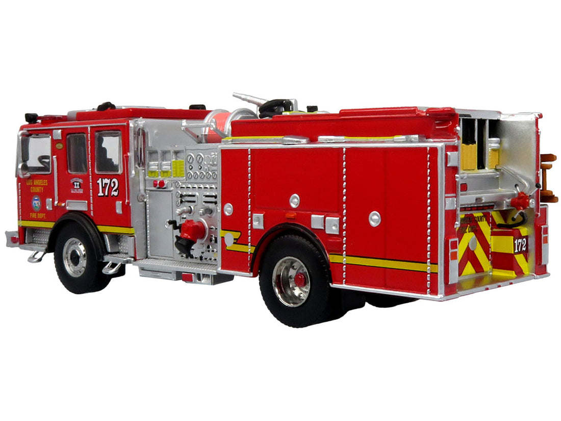 KME Predator Fire Engine #172 "Los Angeles County Fire Department" Red "5 Alarm" Series Limited Edition to 750 pieces Worldwide 1/64 Diecast Model by Iconic Replicas-1