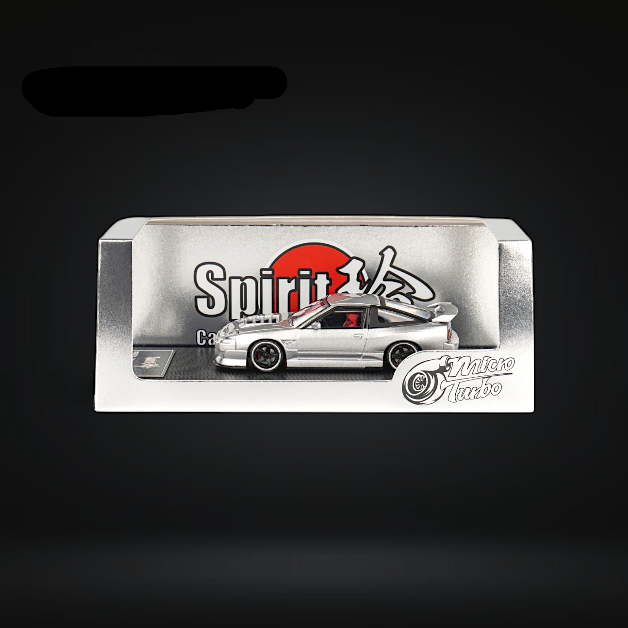 Nissan Custom 180SX Miyabi 180SX Metallic Silver 1:64 by MicroTurbo 3