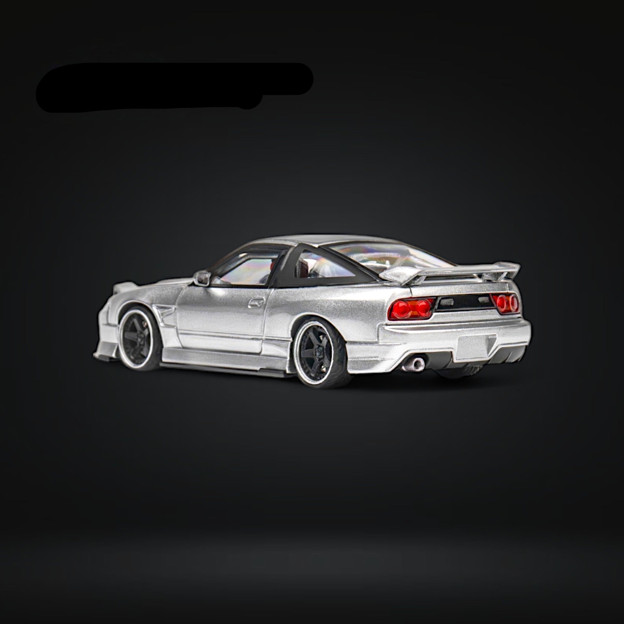 Nissan Custom 180SX Miyabi 180SX Metallic Silver 1:64 by MicroTurbo 4