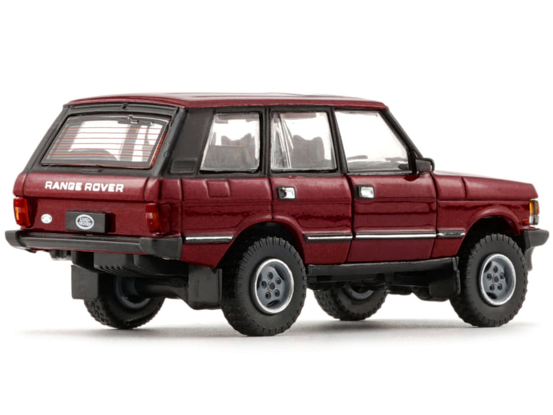 Land Rover Range Rover Classic LSE RHD (Right Hand Drive) Red with Sunroof with Extra Wheels 1/64 Diecast Model Car by BM Creations-3