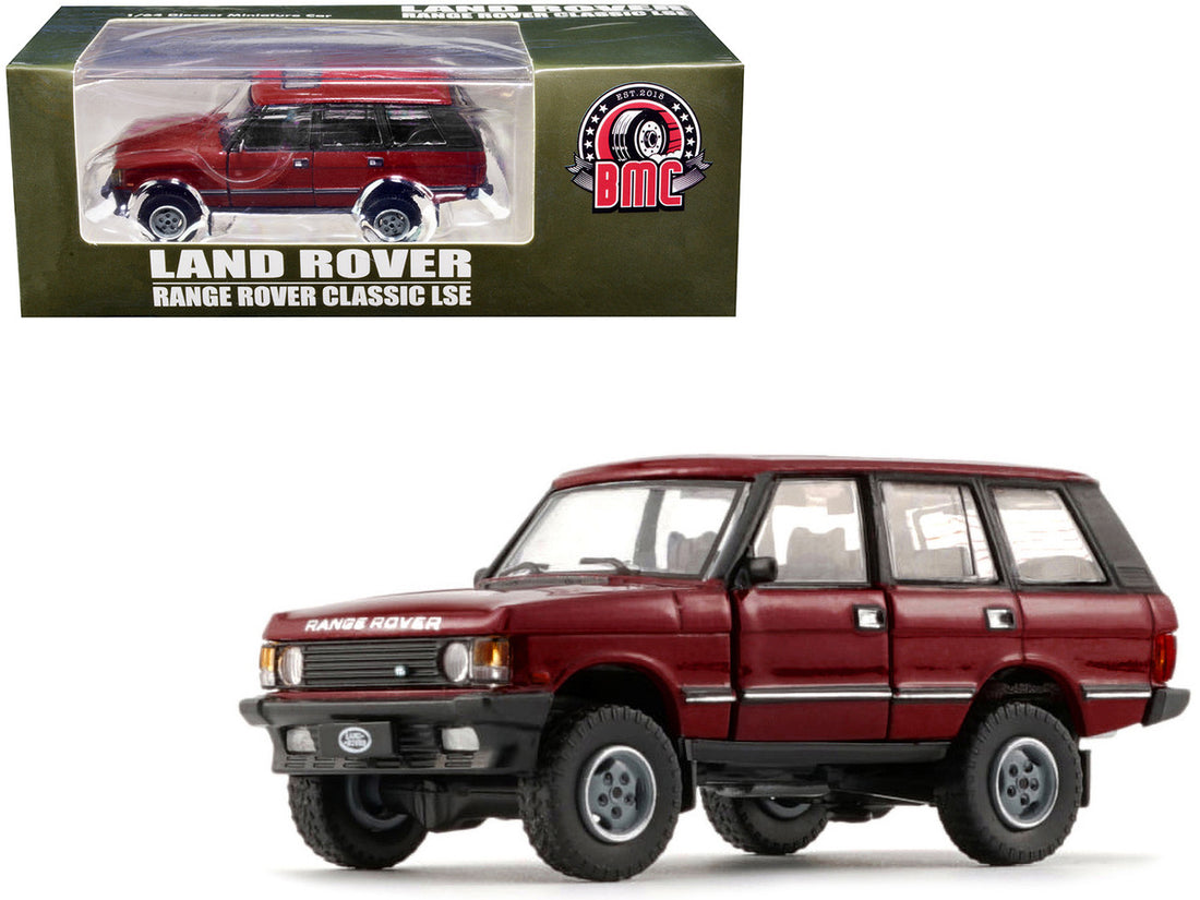 Land Rover Range Rover Classic LSE RHD (Right Hand Drive) Red with Sunroof with Extra Wheels 1/64 Diecast Model Car by BM Creations-0