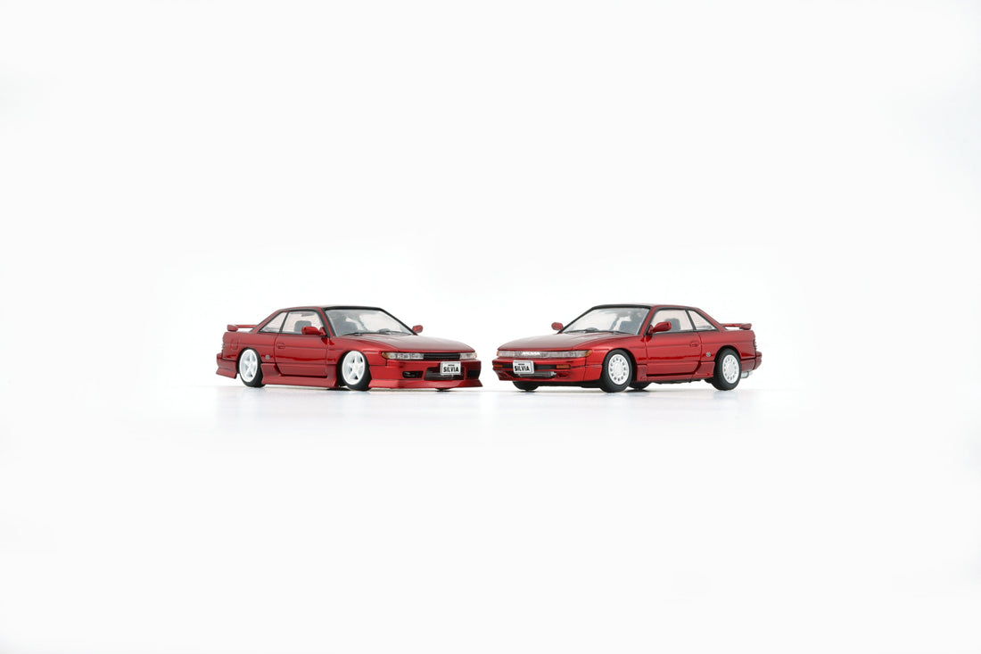 Nissan Silvia S13 RED RHD 1:64 by BM Creations 64B0301 Face to Face View