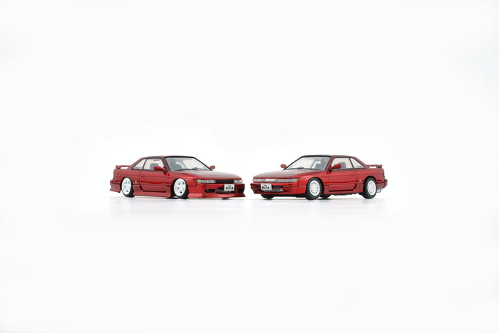 Nissan Silvia S13 RED RHD 1:64 by BM Creations 64B0301 Face to Face View