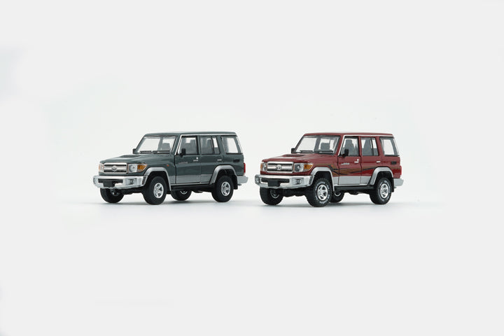 Toyota Land Cruiser LC76 Dark Red / Dark Grey - RHD 1:64 by BM Creations