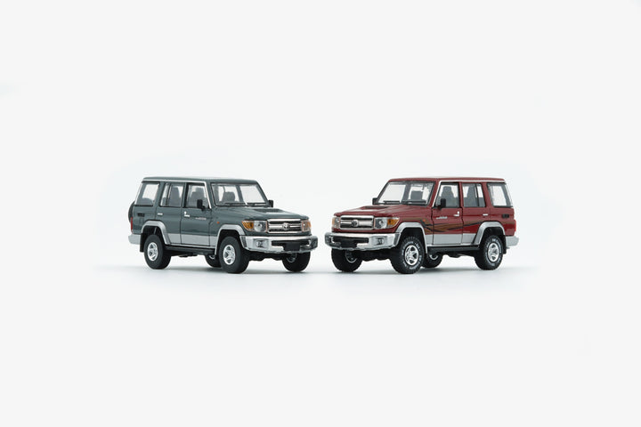 Toyota Land Cruiser LC76 Dark Red / Dark Grey - RHD 1:64 by BM Creations