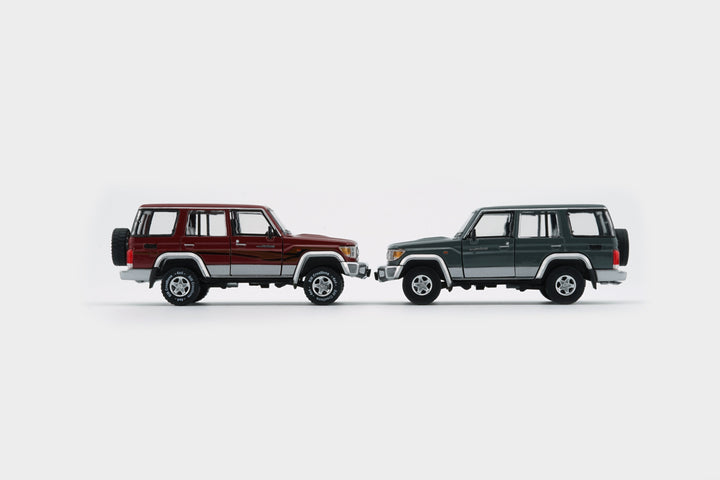 Toyota Land Cruiser LC76 Dark Red / Dark Grey - RHD 1:64 by BM Creations