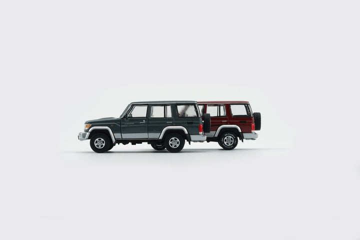 Toyota Land Cruiser LC76 Dark Red / Dark Grey - RHD 1:64 by BM Creations