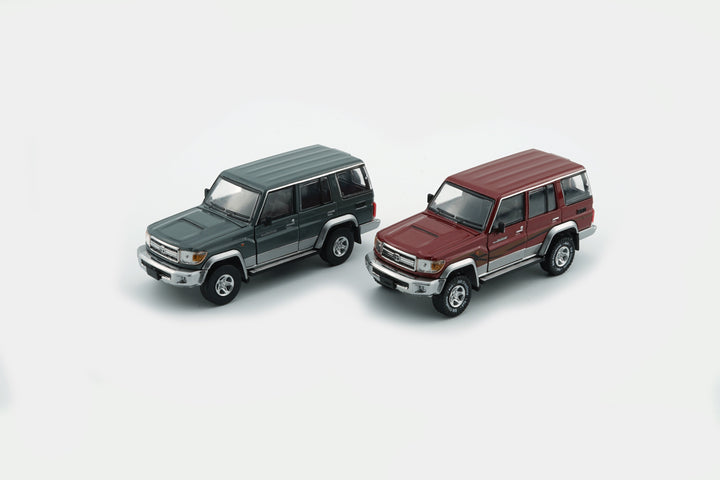 Toyota Land Cruiser LC76 Dark Red / Dark Grey - RHD 1:64 by BM Creations