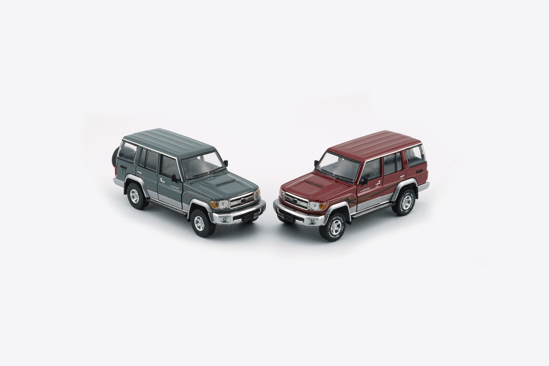 Toyota Land Cruiser LC76 Dark Red / Dark Grey - RHD 1:64 by BM Creations