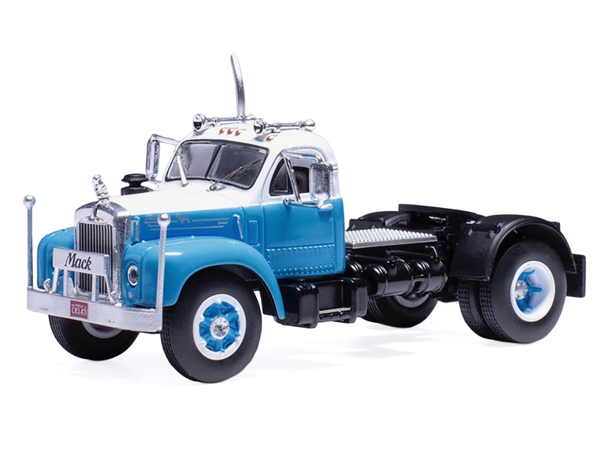Mack B 61 1953 Truck Tractor Blue and White 1/64 Diecast Model by IXO Models 2