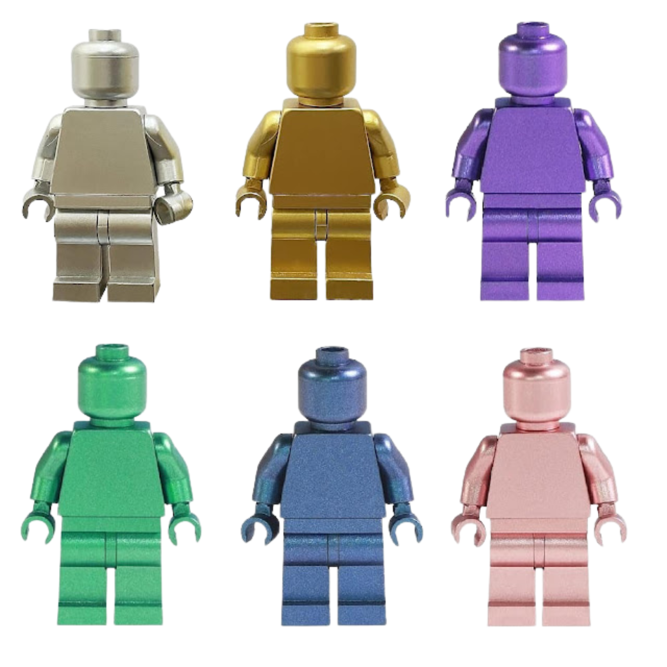Monochrome Metallic Minifigure for Lego 2