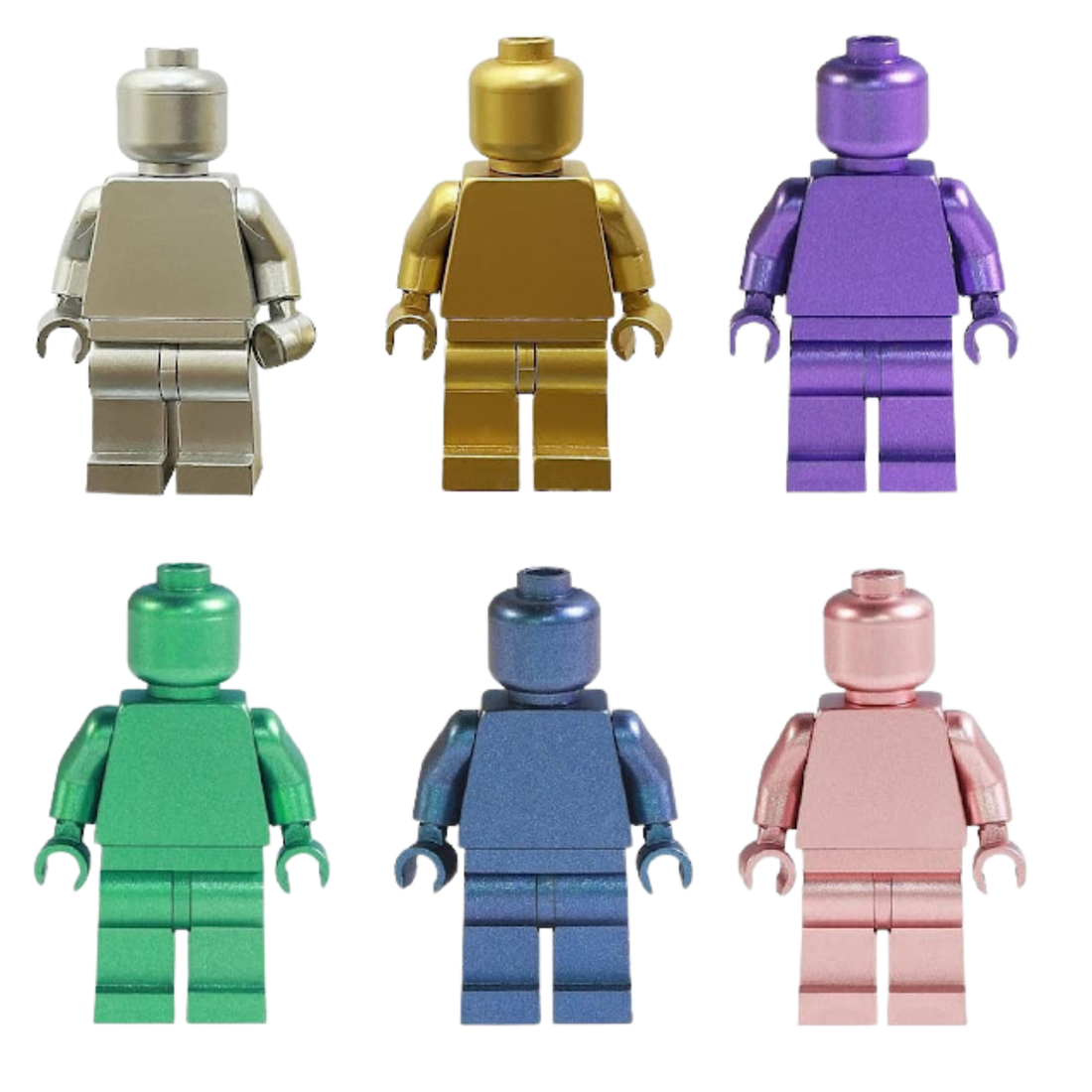 Monochrome Metallic Minifigure for Lego 2