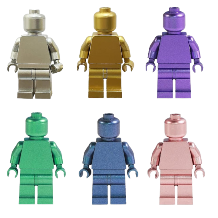 Monochrome Metallic Minifigure for Lego 2
