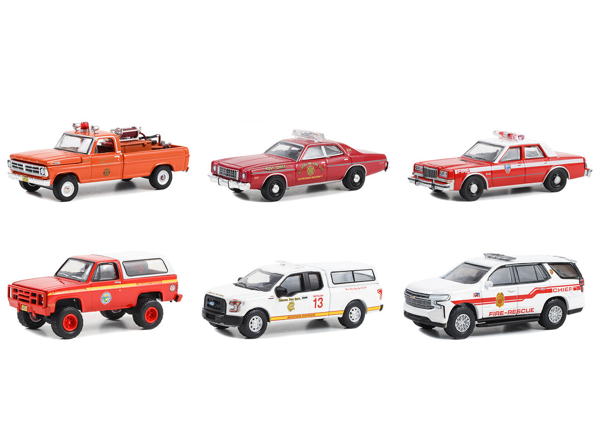 "Fire & Rescue" Set of 6 pieces Series 4 1/64 Diecast Model Car by Greenlight-1