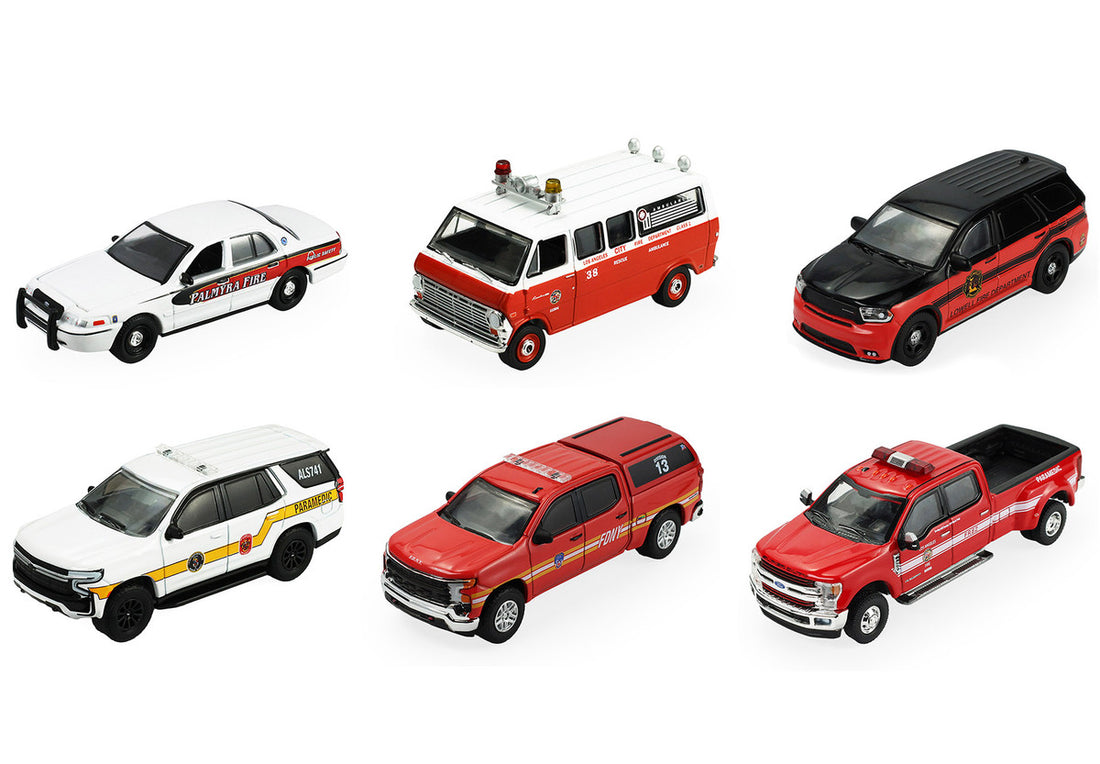 "Fire & Rescue" Series #5 Set of 6 Cars 1/64 Diecast Model Cars by Greenlight-1