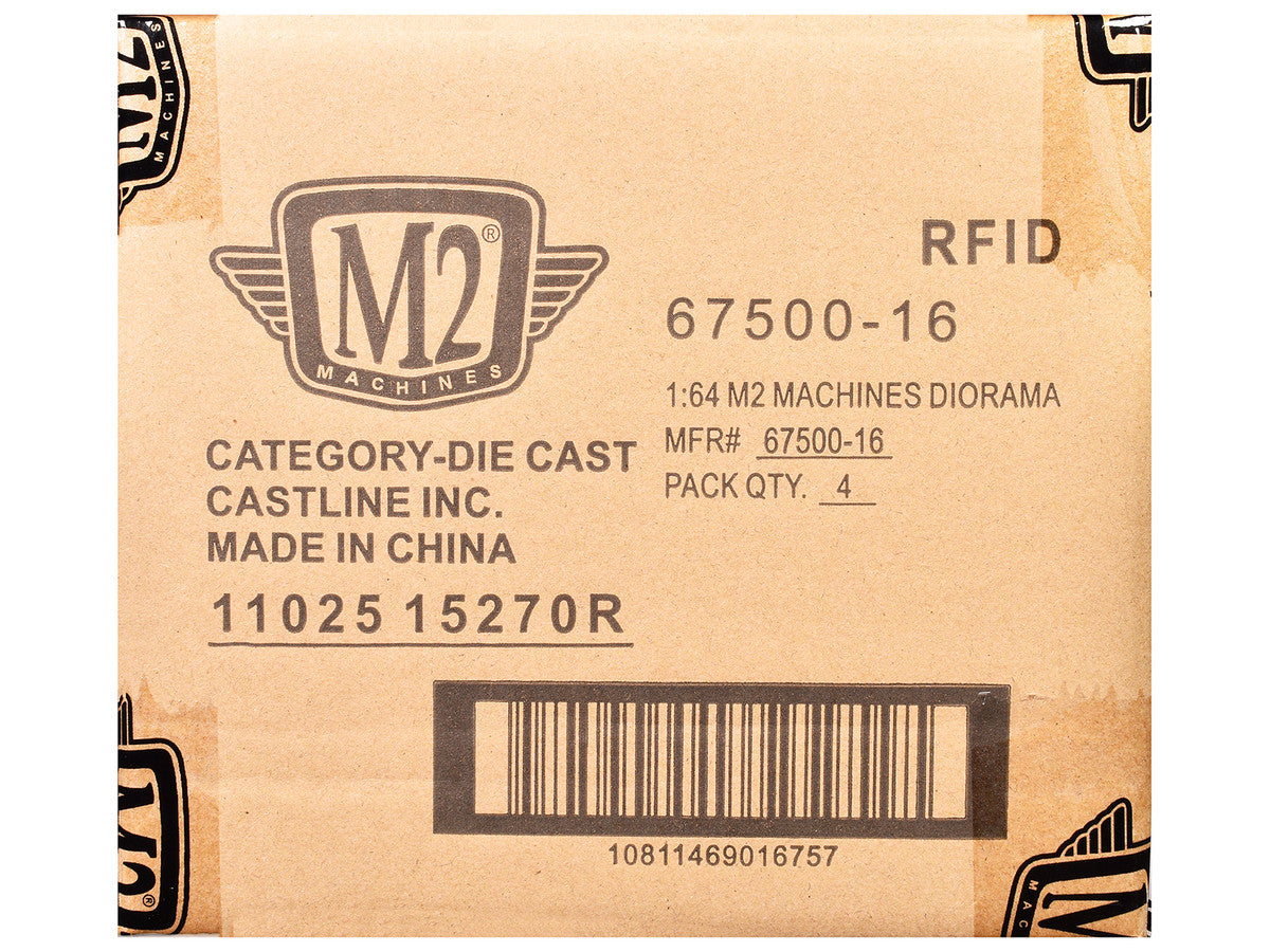 "Auto News" Release 16 Set of 4 Cars Limited Edition to 8500 pieces Worldwide 1/64 Diecast Model Cars by M2 Machines-1