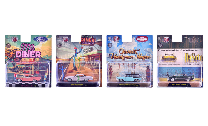"Auto News" Release 16 Set of 4 Cars Limited Edition to 8500 pieces Worldwide 1/64 Diecast Model Cars by M2 Machines-2