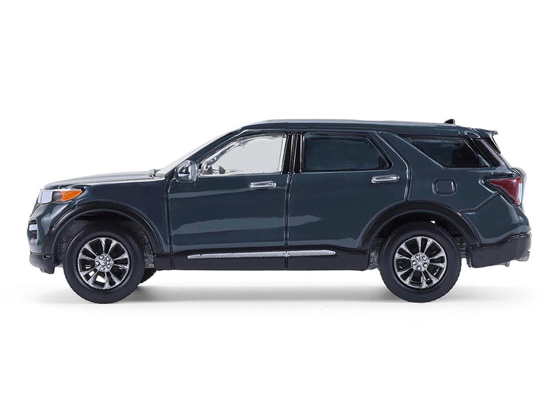 2024 Ford Explorer Stone Blue "Showroom Floor" Series 7 1/64 Diecast Model Car by Greenlight-1
