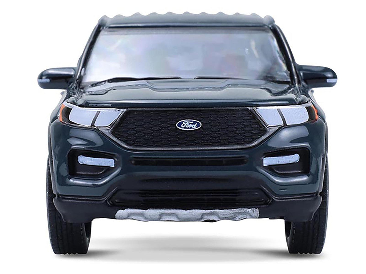2024 Ford Explorer Stone Blue "Showroom Floor" Series 7 1/64 Diecast Model Car by Greenlight-0