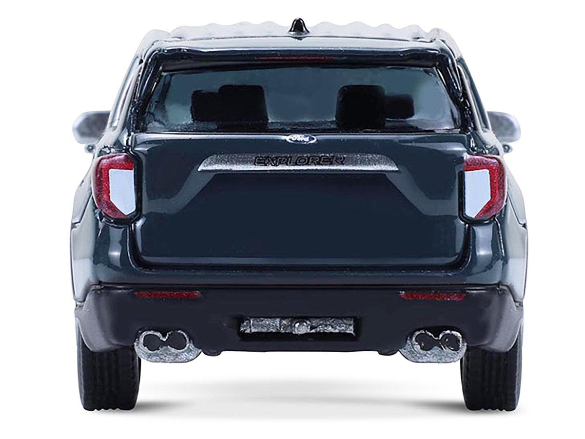 2024 Ford Explorer Stone Blue "Showroom Floor" Series 7 1/64 Diecast Model Car by Greenlight-2