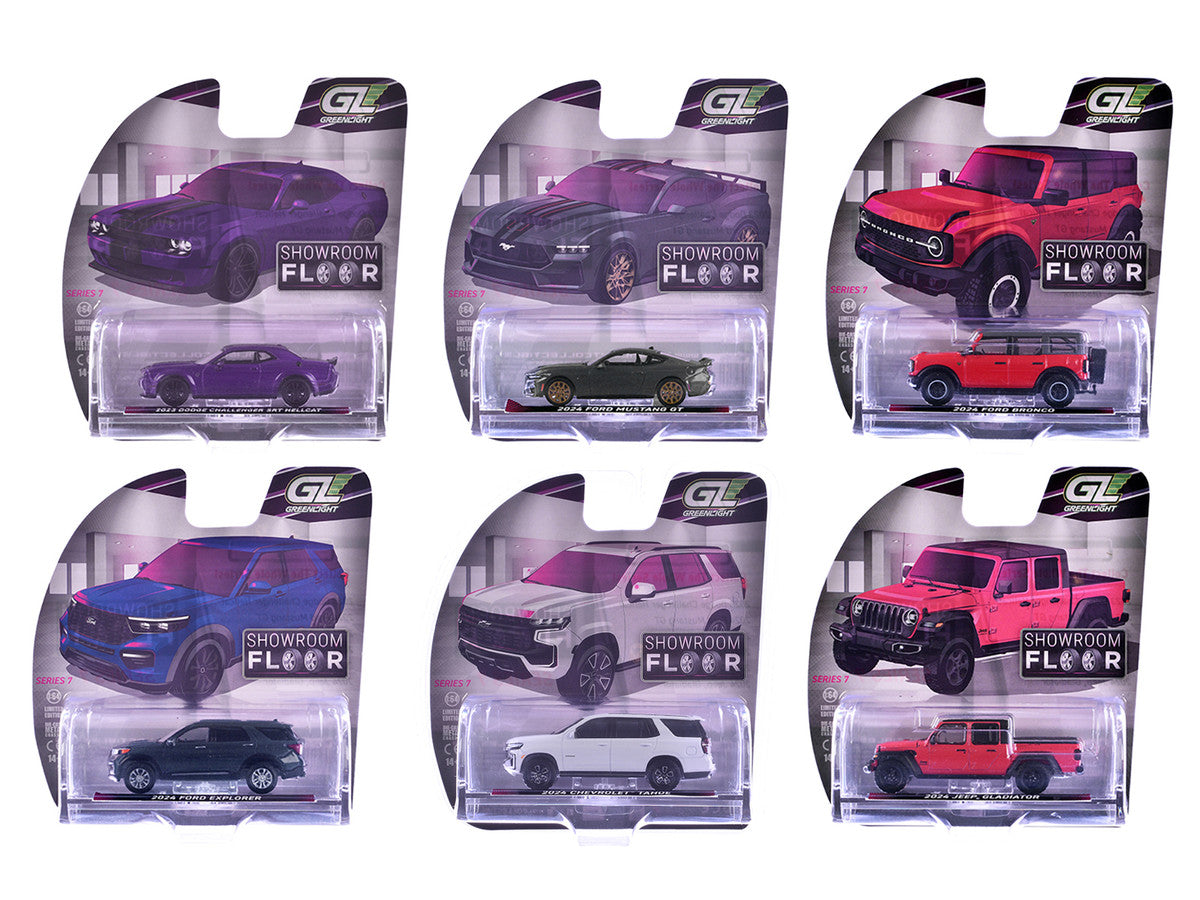 "Showroom Floor" Series 7 Set of 6 Cars 1/64 Diecast Model Cars by Greenlight-0