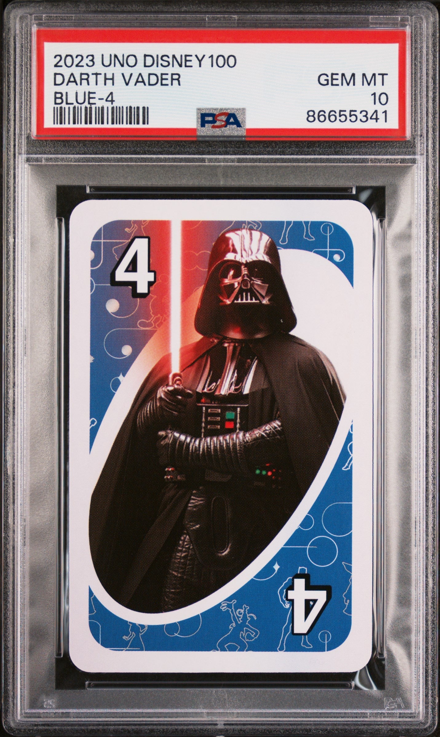 2023 UNO DISNEY 100 DARTH VADER BLUE 4 PSA 10