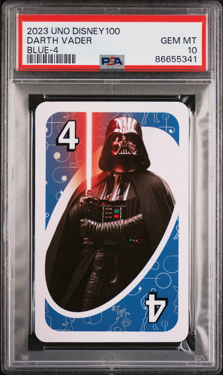 2023 UNO DISNEY 100 DARTH VADER BLUE 4 PSA 10