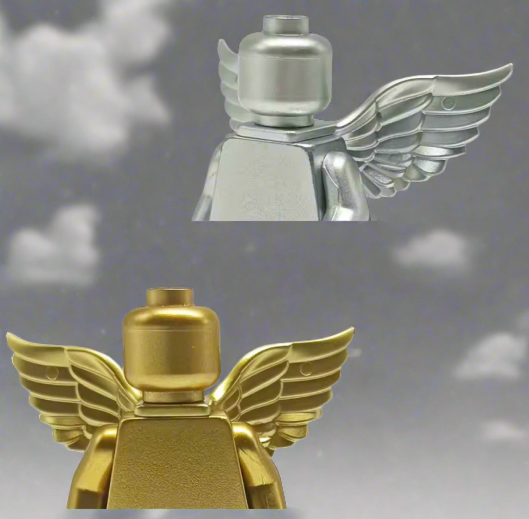 Metallic Gold & Silver Angel Wing Minifigures for Lego