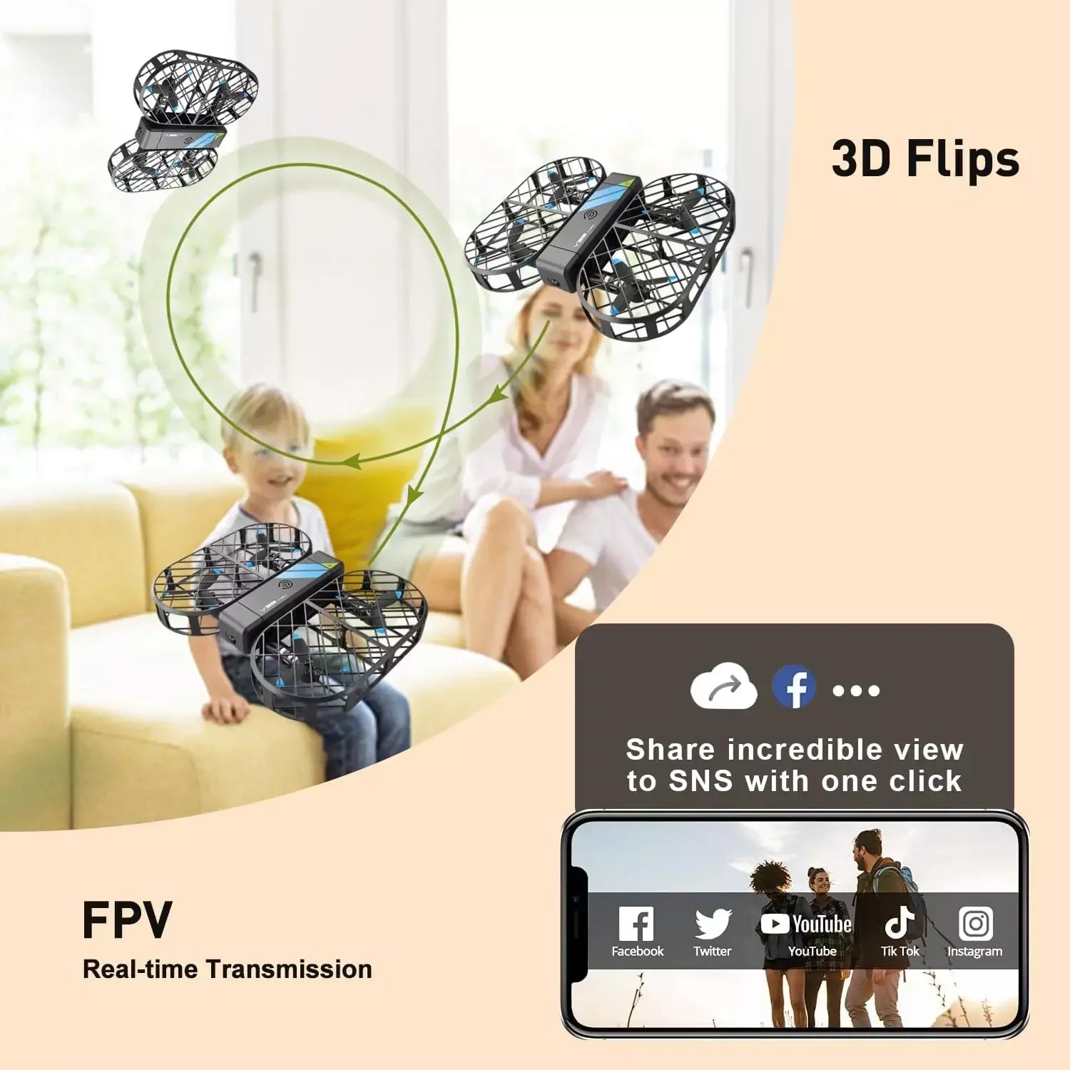 6K HD V38 Mini RC Drone-4