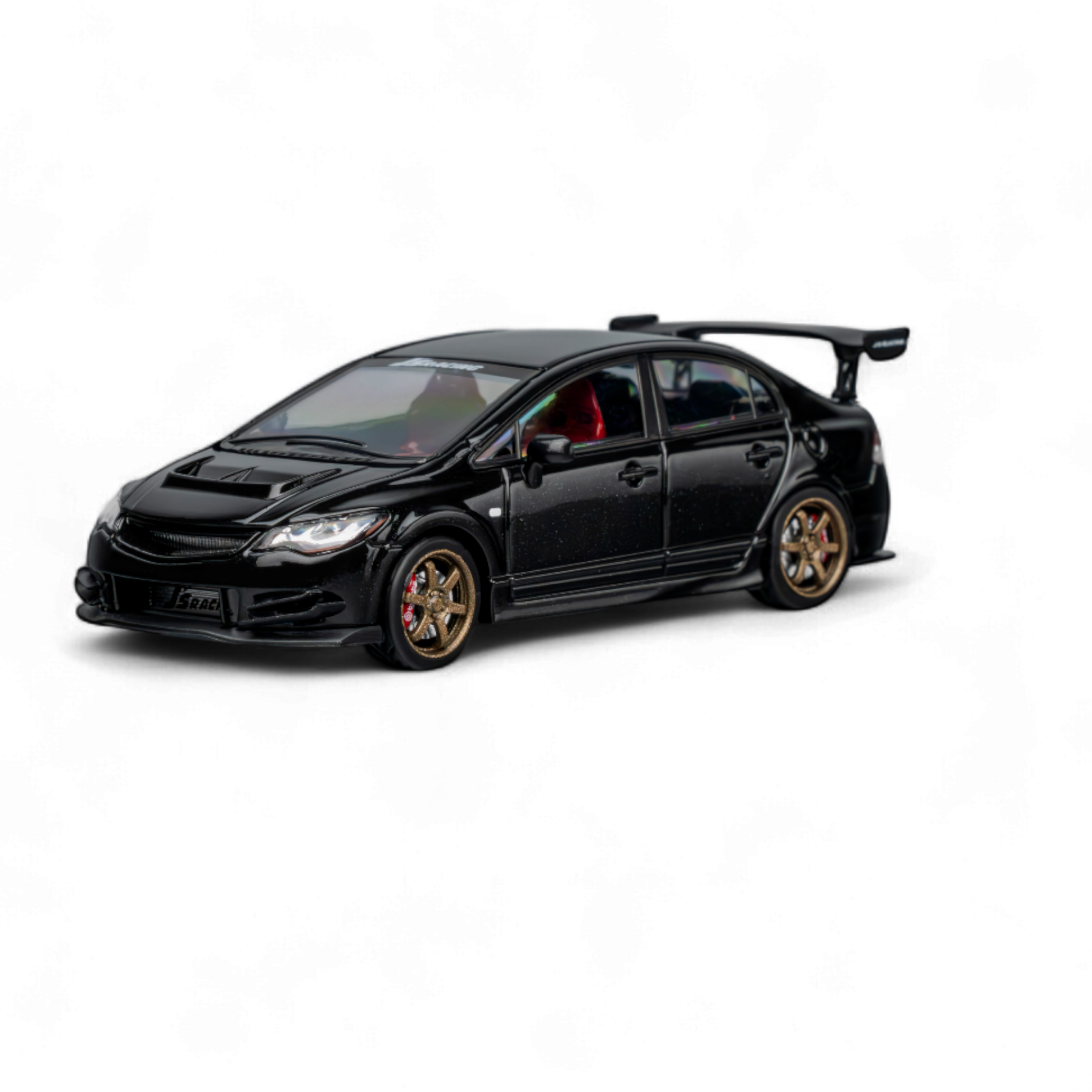 FD2 J'S Racing Metallic Black 1:64 by Microturbo 6