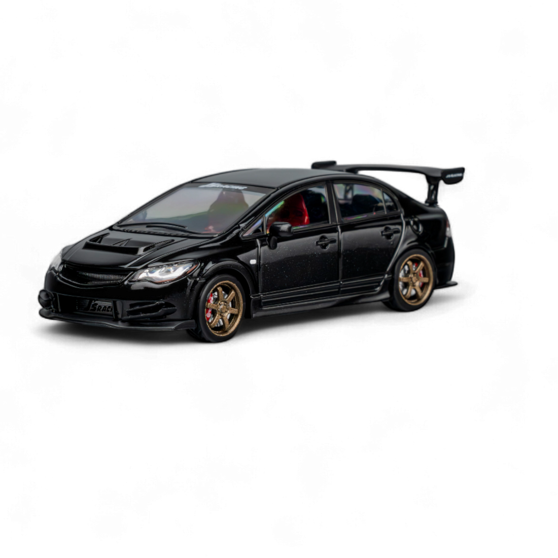 FD2 J'S Racing Metallic Black 1:64 by Microturbo 6