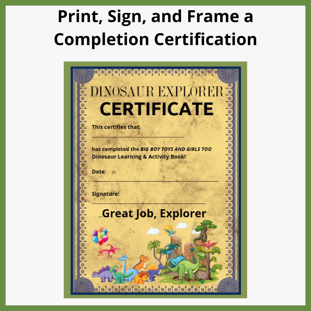 Dinosaur Learning & Activity Book | Printable PDF for Ages 6–10