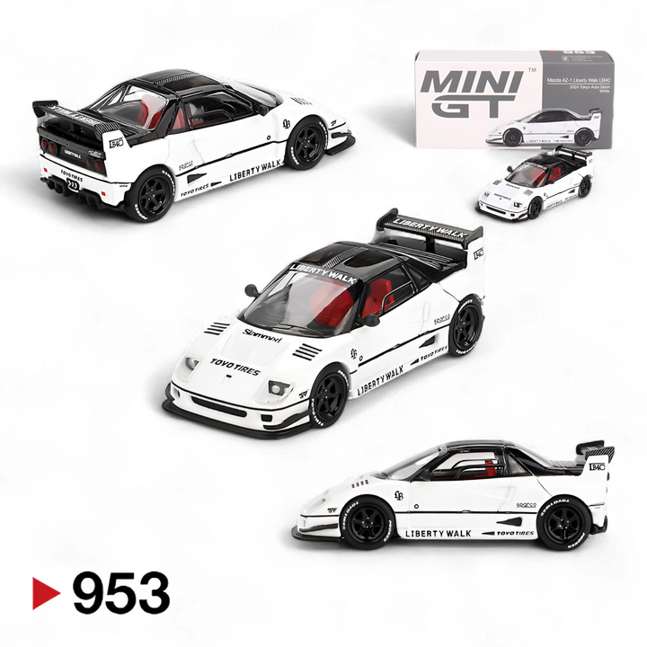 Mazda AZ-1 Liberty Walk LB40 White 1:64 by Mini-GT 