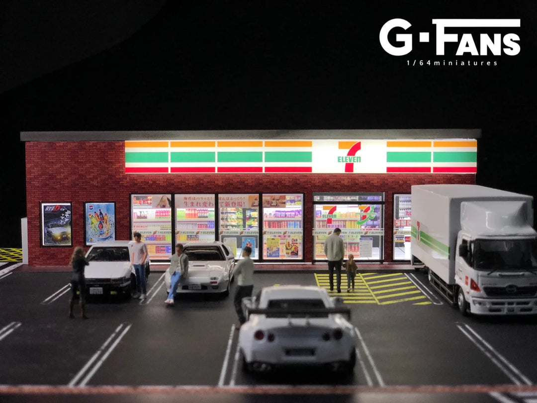7-Eleven 1:64 Scale Diorama by G-Fans Front Facing View