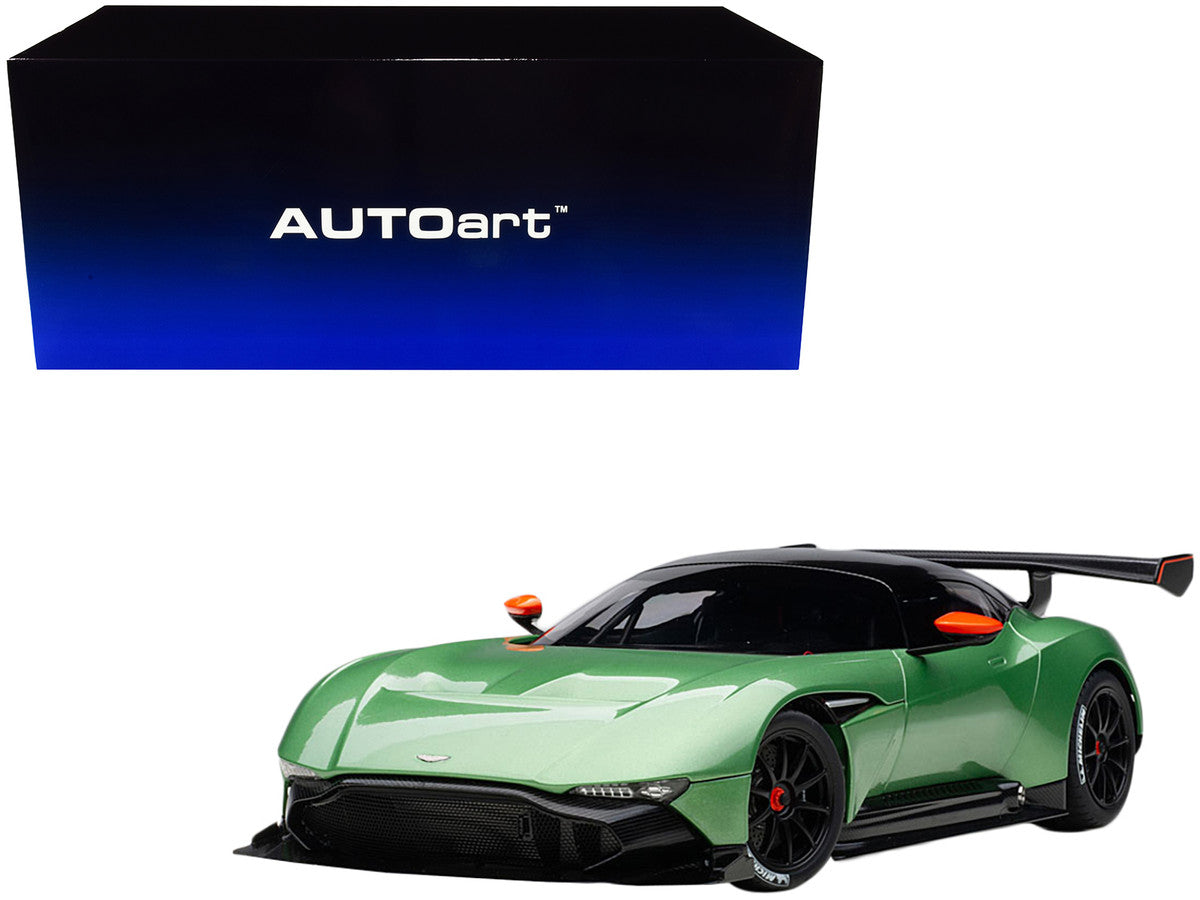 Aston Martin Vulcan Apple Tree Green Metallic with Orange Accents and Carbon Top 1/18 Model Car by Autoart-0