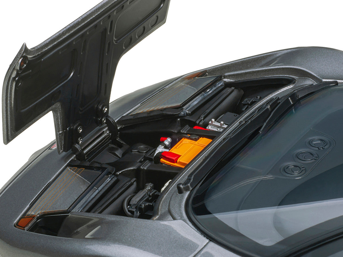 Bugatti EB110 SS Super Sport Grigio Metalizzatto Silver Metallic with Silver Wheels 1/18 Model Car by Autoart-2