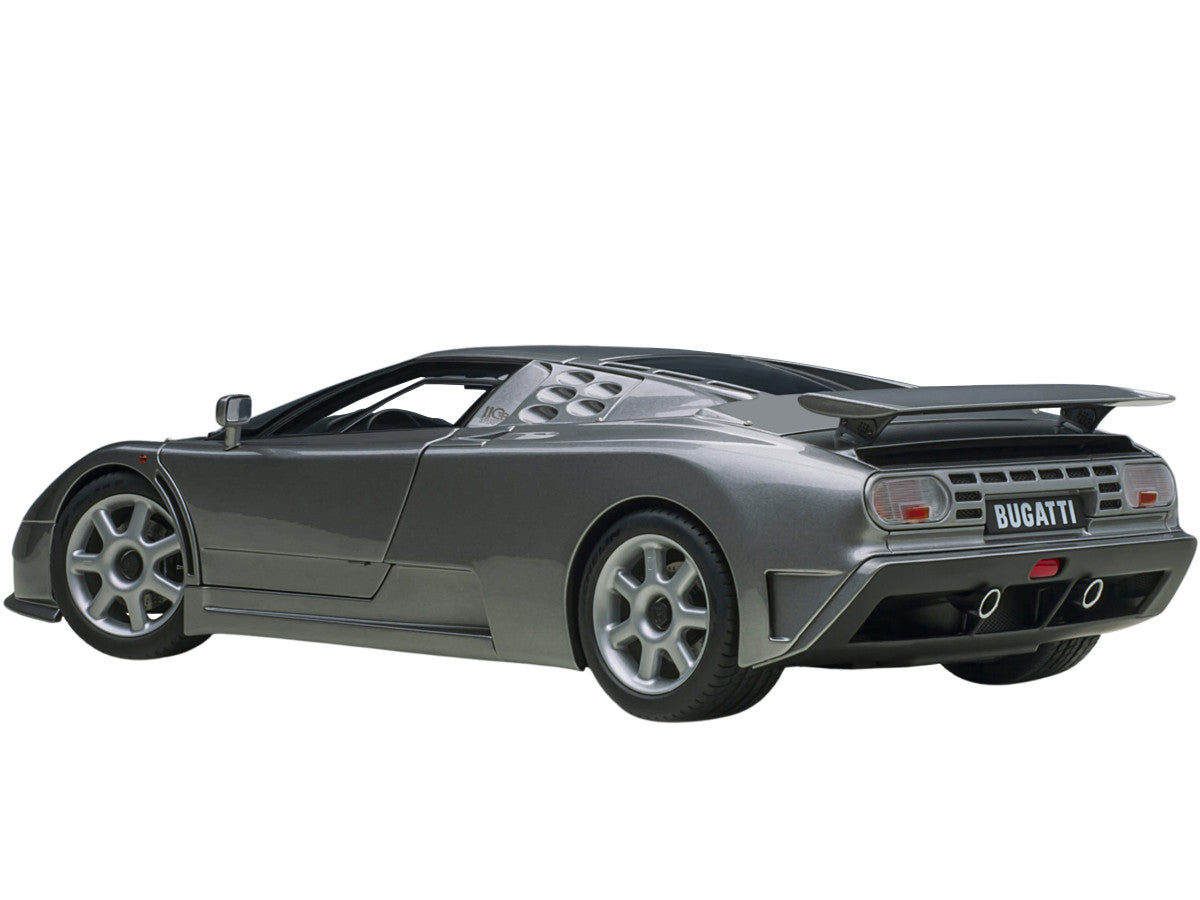 Bugatti EB110 SS Super Sport Grigio Metalizzatto Silver Metallic with Silver Wheels 1/18 Model Car by Autoart-5
