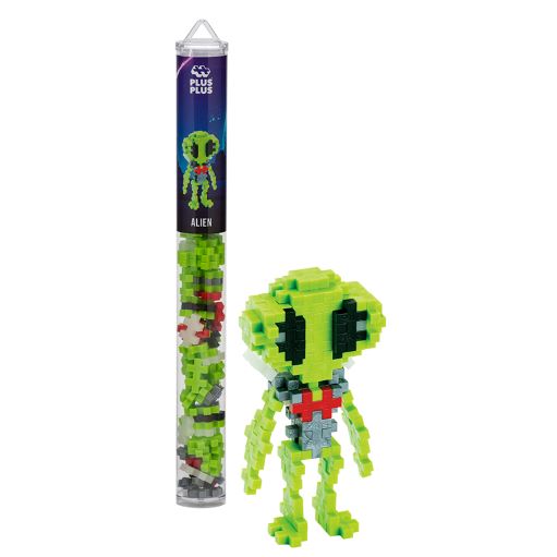 Plus Plus - Tube 70 pieces - ALIEN Puzzle Blocks Packaging View