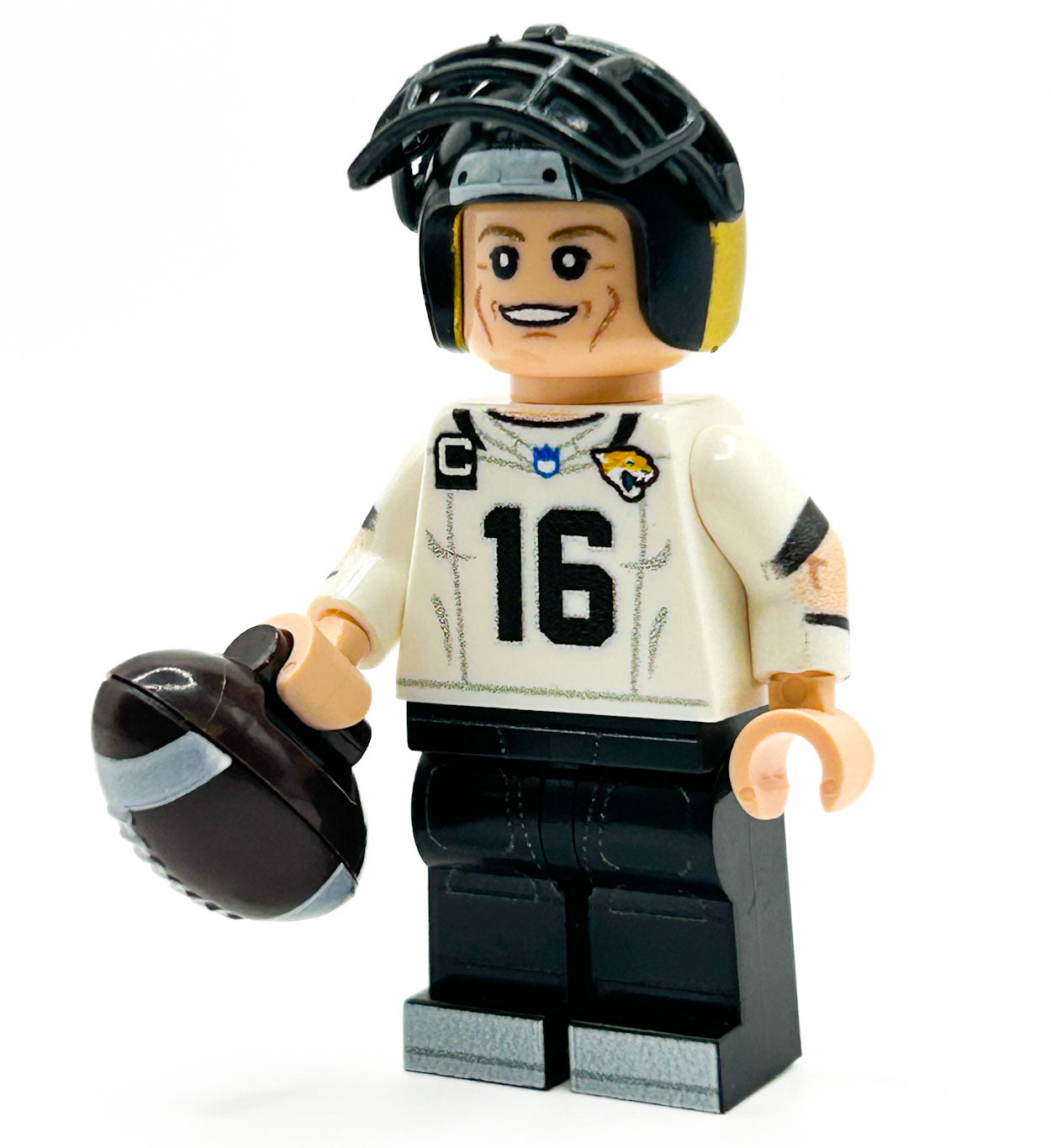 Jax Football Player #16 Minifig made using LEGO parts - B3 Customs 2