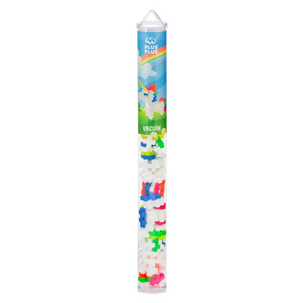 Plus Plus - Tube 70 pieces - UNICORN Puzzle Blocks Packaging View