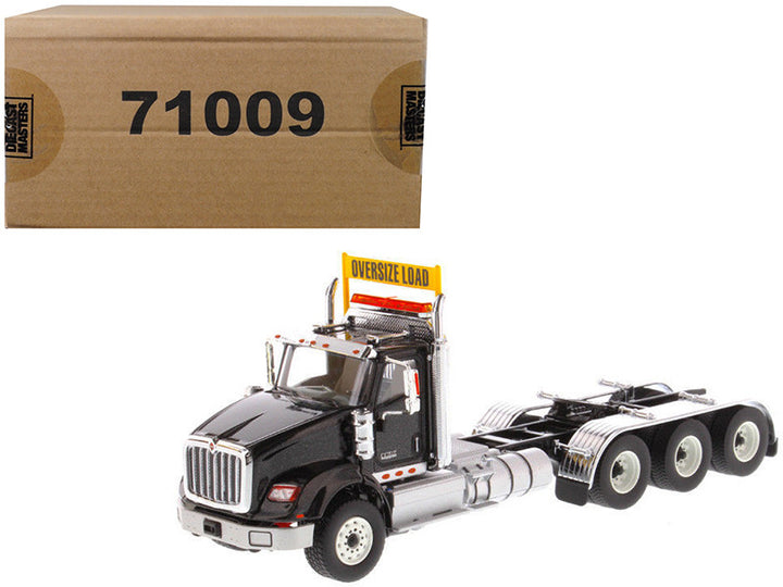 International HX620 Day Cab Tridem Tractor Black 1/50 Diecast Model by Diecast Masters-0