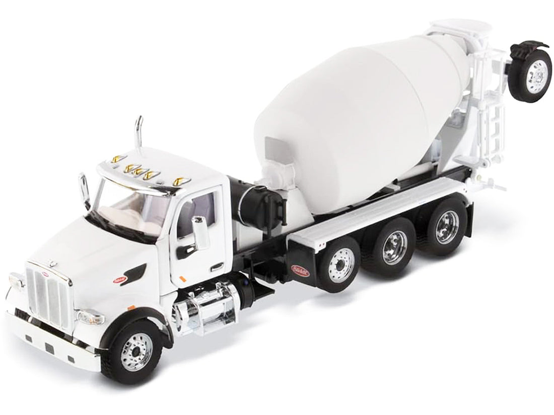 Peterbilt 567 with McNeilus Bridgemaster Mixer White and Gray 1/50 Diecast Model by Diecast Masters-0